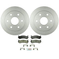 Set of 2 Front Vented Rotors & Ceramic Brake Pads for Chevrolet GMC