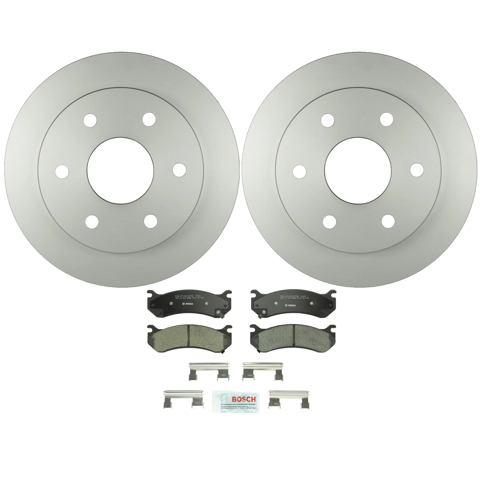 Set of 2 Front Vented Rotors & Ceramic Brake Pads for Chevrolet GMC