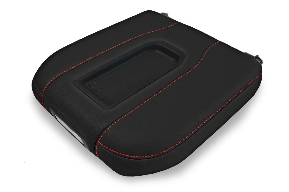 Console Lid Armrest Cover for GMC Sierra (2019–2020) Red Stitch