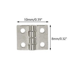 100pc Mini Metal Hinges for Craft Door Wooden Box (8x10mm)