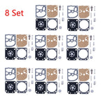 Set of 8 Carburetor Repair Kits for STIHL 017 018 MS170 MS180 ZAMA RB-77
