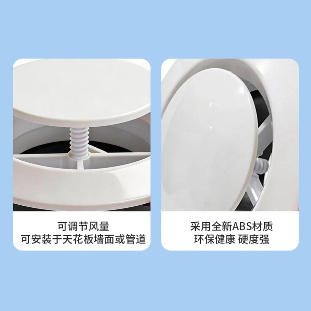 ABS Round Cornice Vent Cover 75mm 100mm for Bathroom Dryer Exhaust