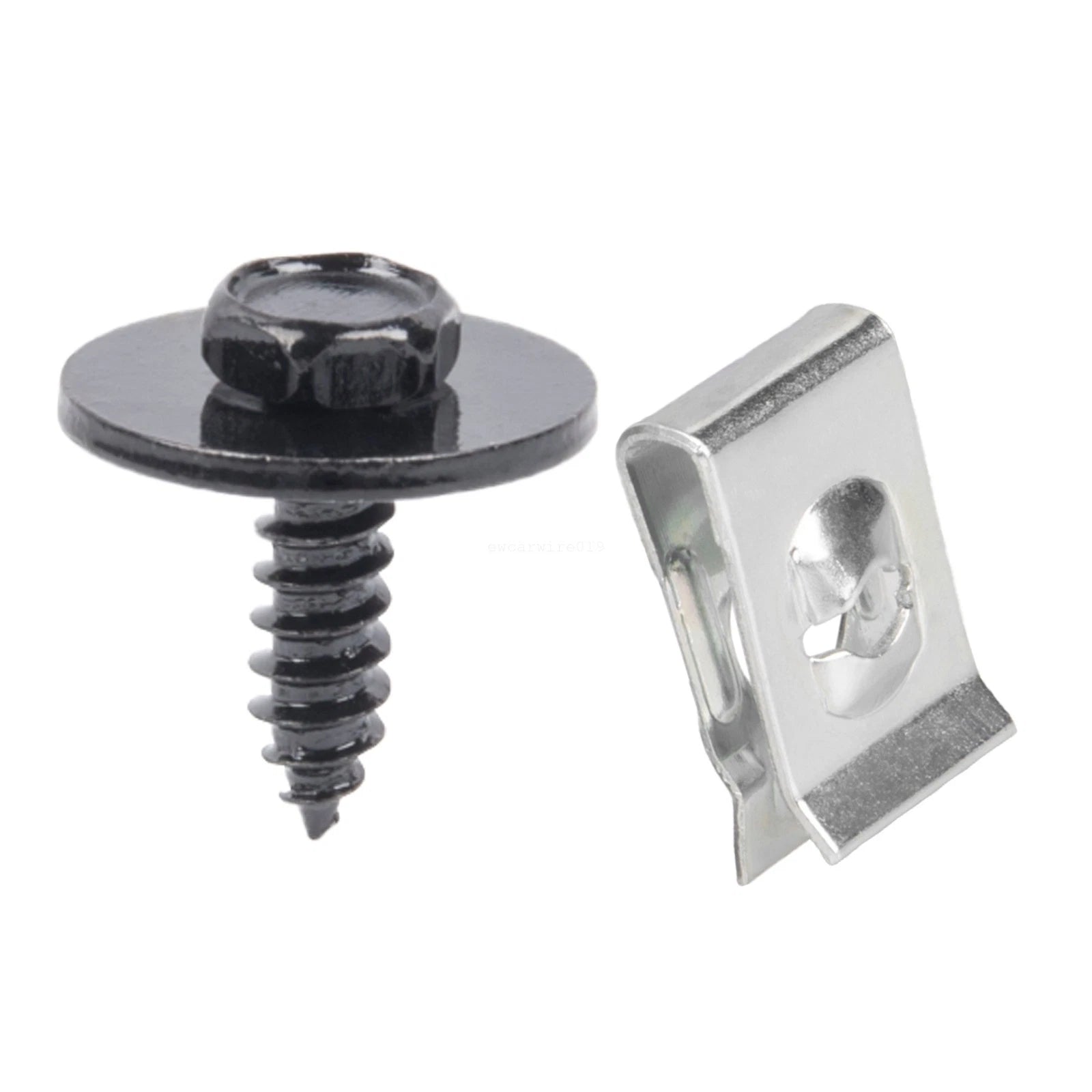 Set of 20 M4.8 Fender Liner Splash Shield Bumper Cover Screws U Nuts for BMW Mini