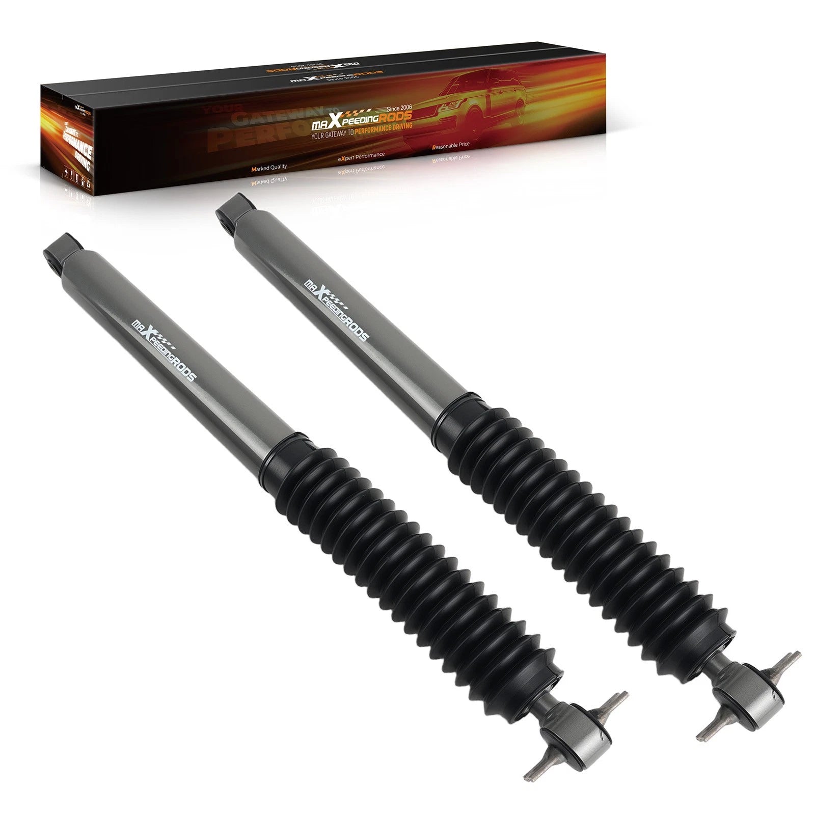 2 Pcs Rear Shock Absorbers For Jeep Wrangler JK 2007-2018 Lifted 3.5-5"