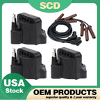 3 Ignition Coils & Spark Plug Wires for Buick Chevy Cadillac Oldsmobile (1999–2004)