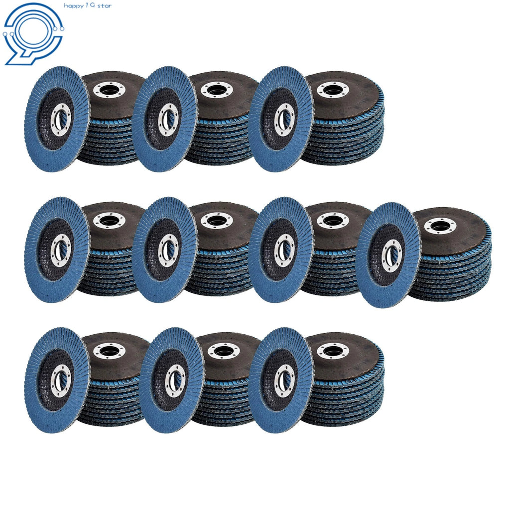 100 Pack 4-1/2" × 7/8" 60 Grit T29 Zirconia Flap Disc Sanding Grinding