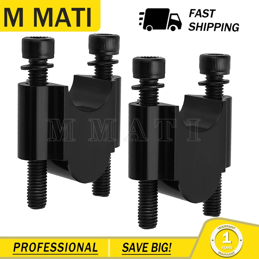 30mm Handlebar Risers for Honda Yamaha ATV Dirt Bike (7/8" Bar Clamp)
