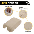 Center Console Armrest Cover for Ford F-150 (2015–2023) Microfiber Leather Beige
