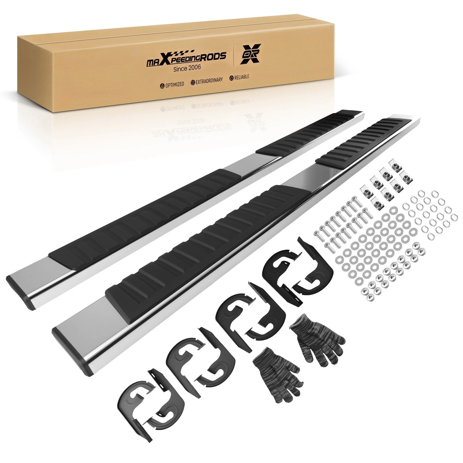 Set of 2 Anti-Slip Nerf Bars for Ford F-150 Crew Cab (2009–2014)