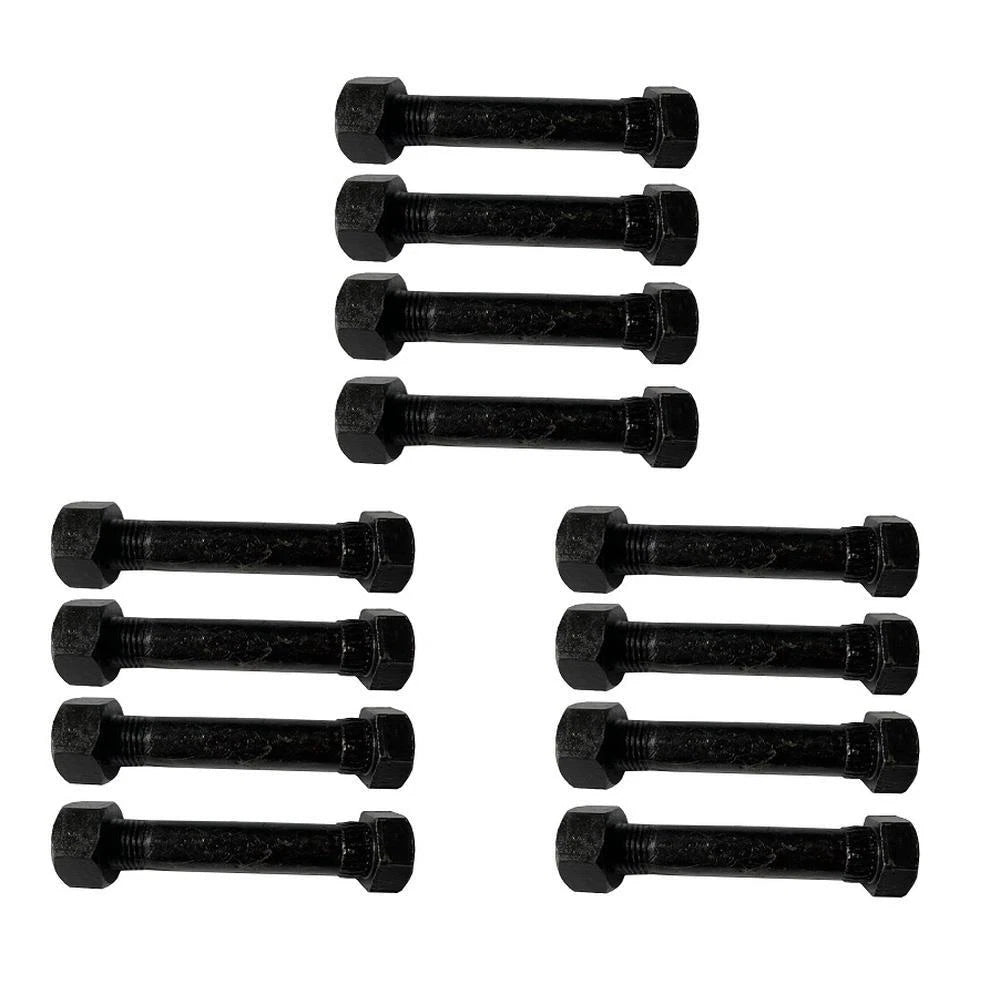 Set of 12 Trailer Leaf Spring Shackle Bolts 9/16"-18 x 3" with Nuts
