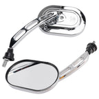 Chrome Rearview Mirrors for M10 Metric Motorbike