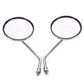10mm Chrome Round Side Mirrors for Honda CB750, CL90, CB100, CL125 (1969-1982)