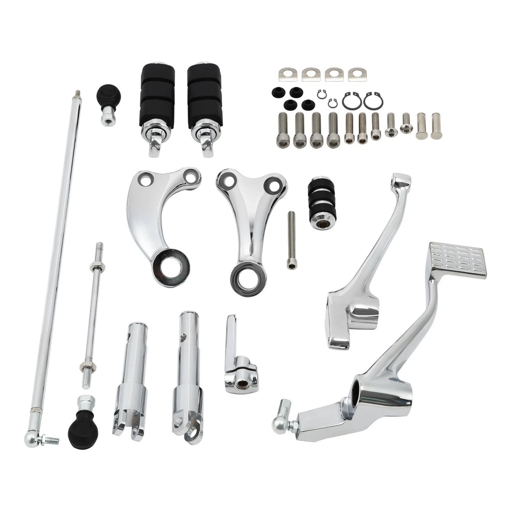 Chrome Forward Control Pegs Lever Linkage for Harley Sportster XL (2004–2013)