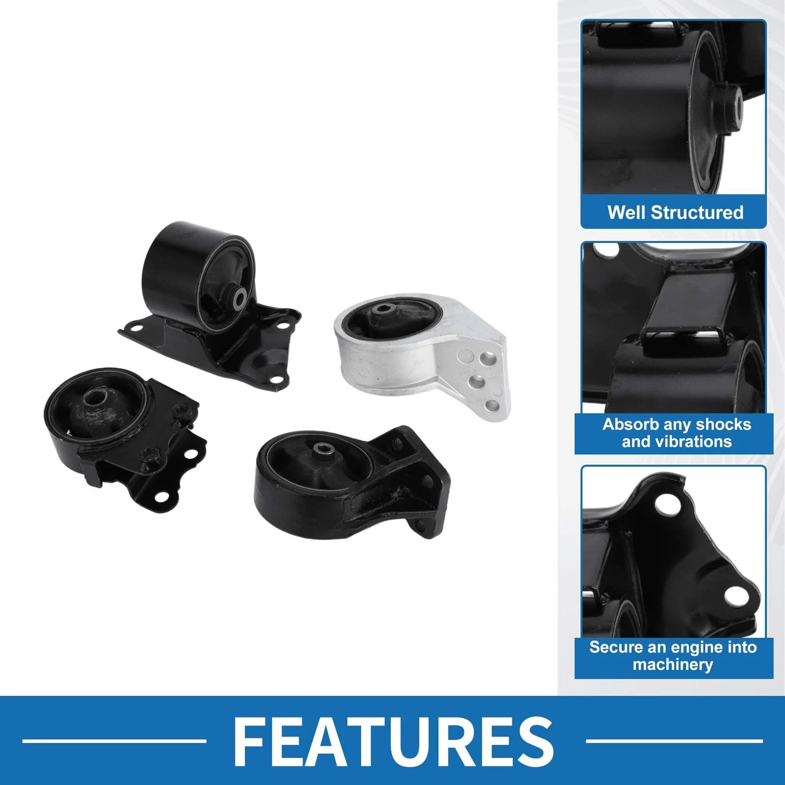 Engine Motor Trans Mount Set for Hyundai Sonata 2.4L (2002–2005)