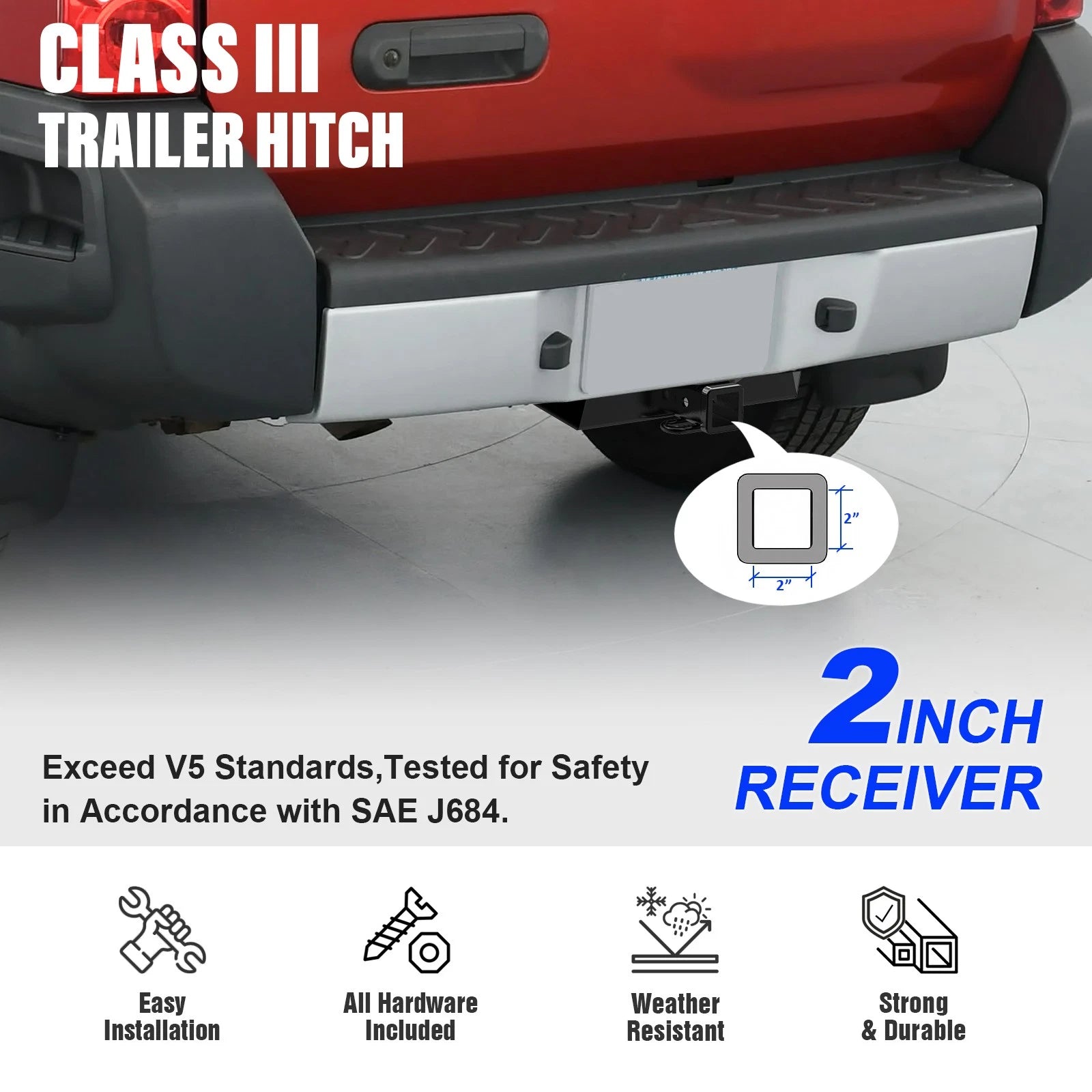 2 Inch Receiver Trailer Towing Hitch for Nissan Xterra (2005–2015)
