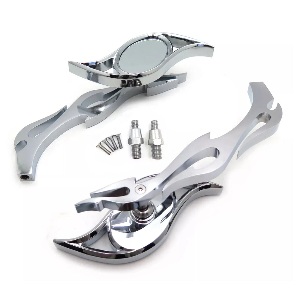 Chrome Wisdom Eye Running Mirrors for Yamaha Cruiser (Royal Star, Road Star, V-Star)