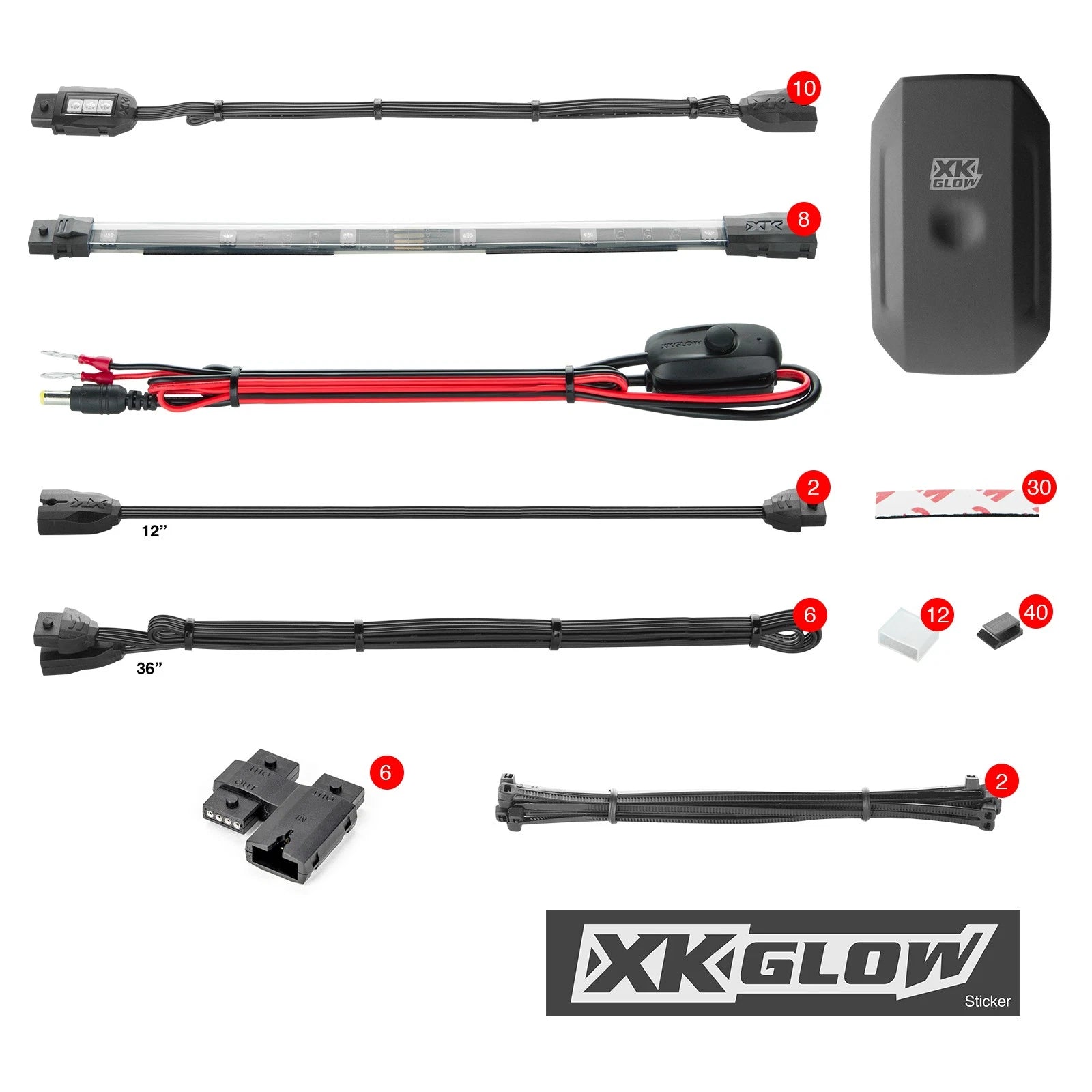 18pc Accent Light App Kit for Automotive Applications