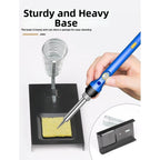 Metal Soldering Iron Stand with Spring Holder and Heat Resistant Base