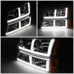 LED DRL Headlights + Bumper Lamps for Silverado 1500 2500 3500 (2003–2007)