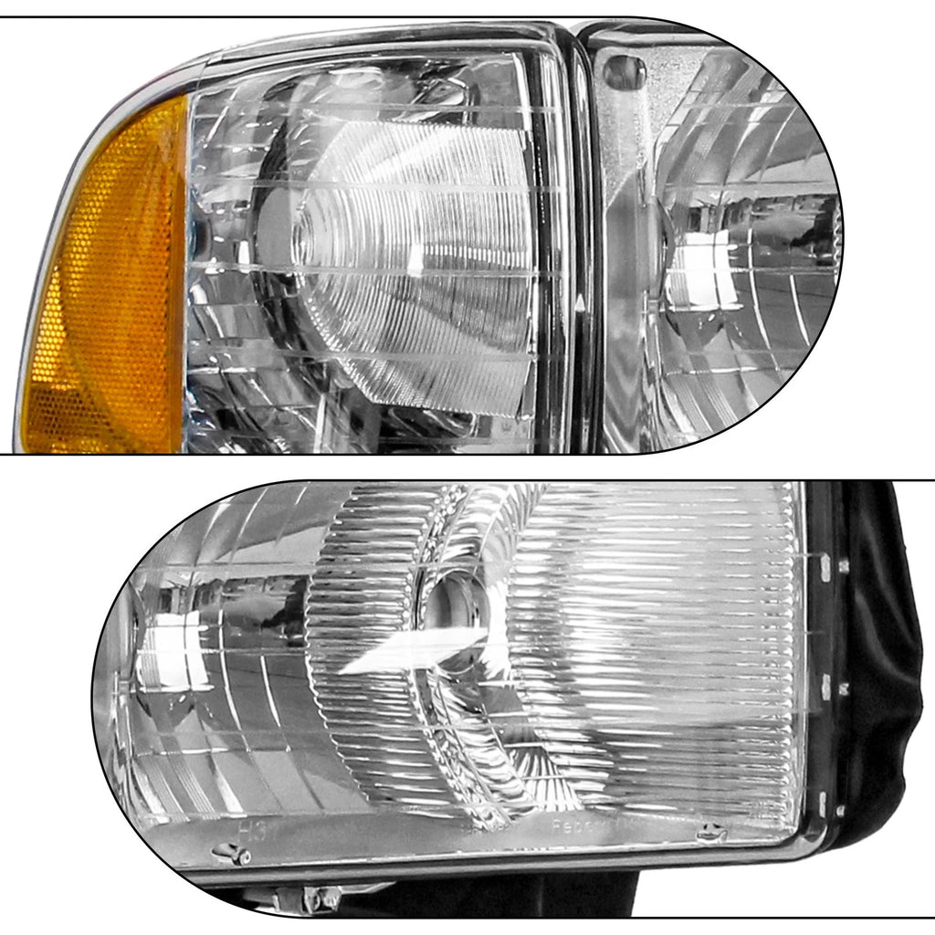 2X Headlight Pair for Dodge Ram 1500 2500 3500 (1999-2002)