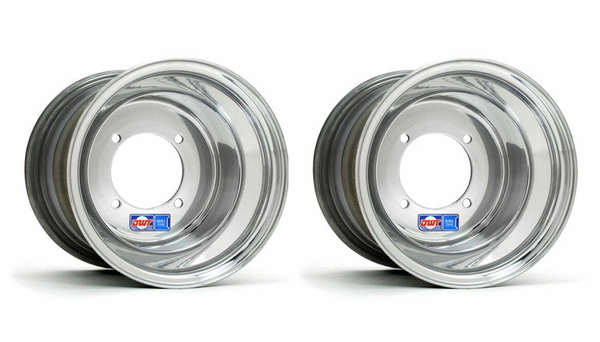 Set of 2 DWT Polished 9" 9X9 Rear Wheels Rims for Kawasaki KFX450R KFX400