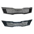 Front Upper Grille Replacement Set for Kia Optima SX (2011-2013) Black Chrome