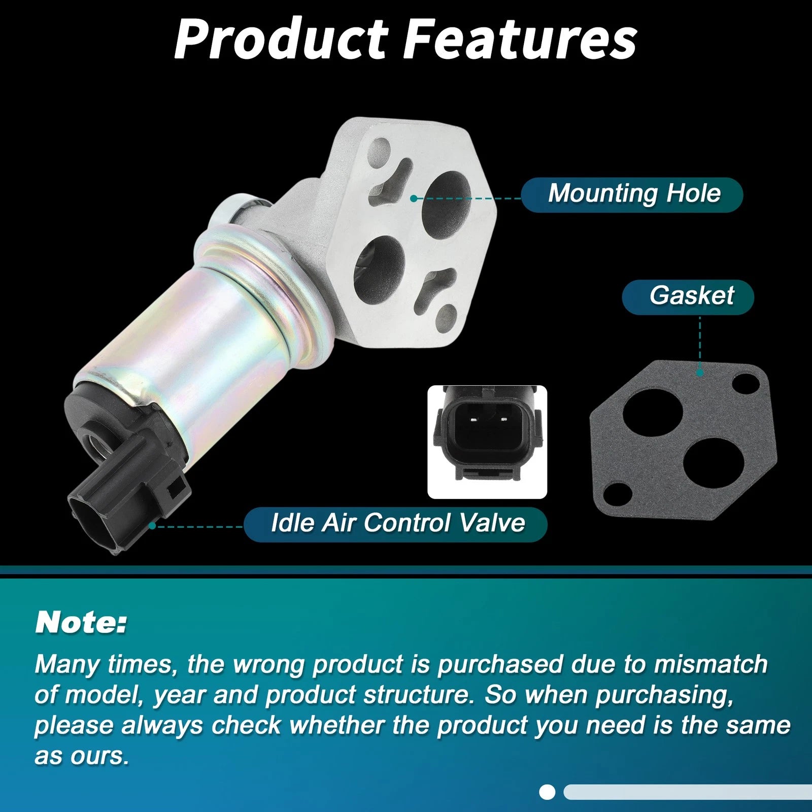 Idle Air Control Valve w/ Gasket for Ford Expedition (1997–2004) No.F75Z9F715AA