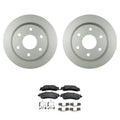 Set of 2 Bosch QuietCast Rear Rotors & Akebono ProACT Pads for Astro (1990–2005)