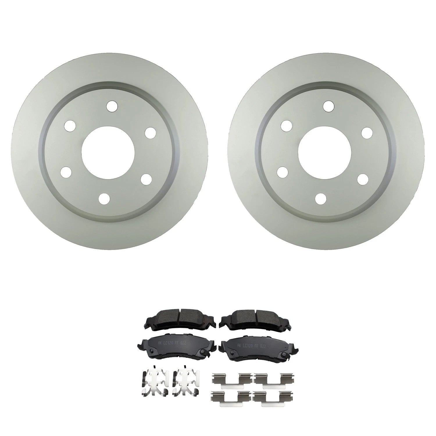 Set of 2 Bosch QuietCast Rear Rotors & Akebono ProACT Pads for Astro (1990–2005)
