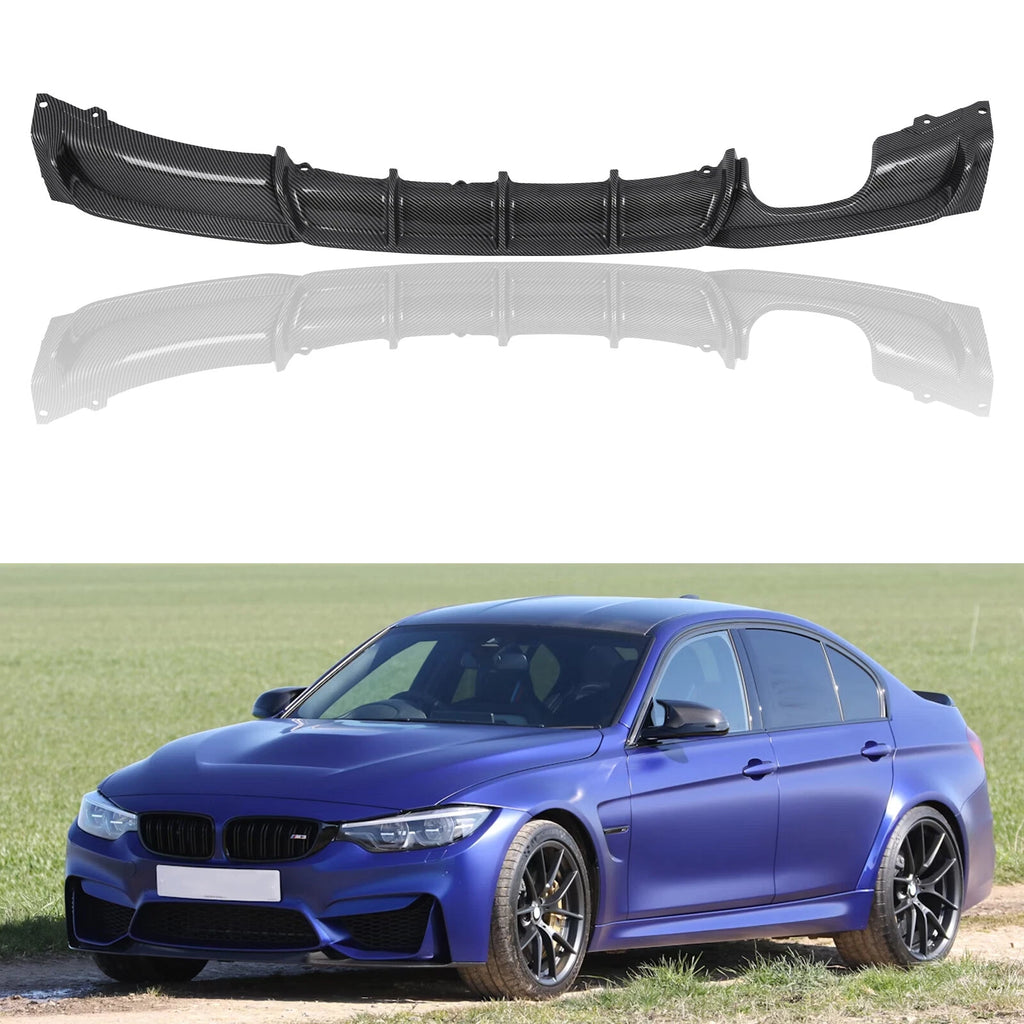 Carbon Fiber Rear Bumper Diffuser for BMW 3 Series F30 F31 (2012–2018)