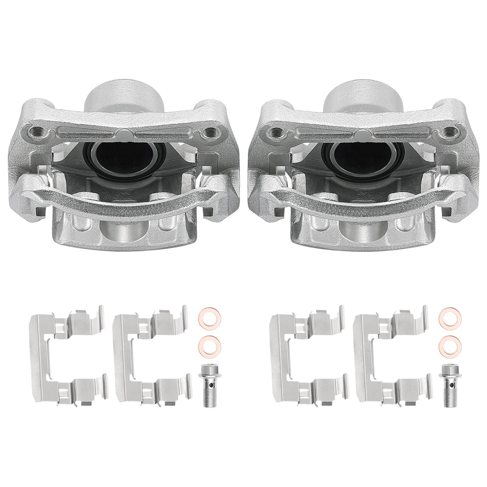 2 Piece Front Disc Brake Calipers with Bracket for Nissan Sentra (2007–2019)
