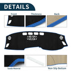 Dashboard Cover Mat for Audi A4 (2017–2020) Sun Protector Pad Black Blue