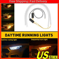 2X White Amber 60cm Flexible LED Strip for Daytime Running Light