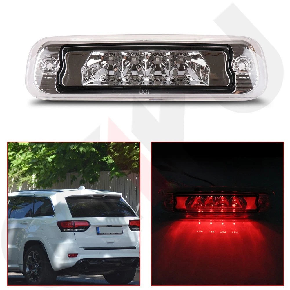 Chrome Clear Lens LED Third Brake Light for Jeep Cherokee (1997–2001)