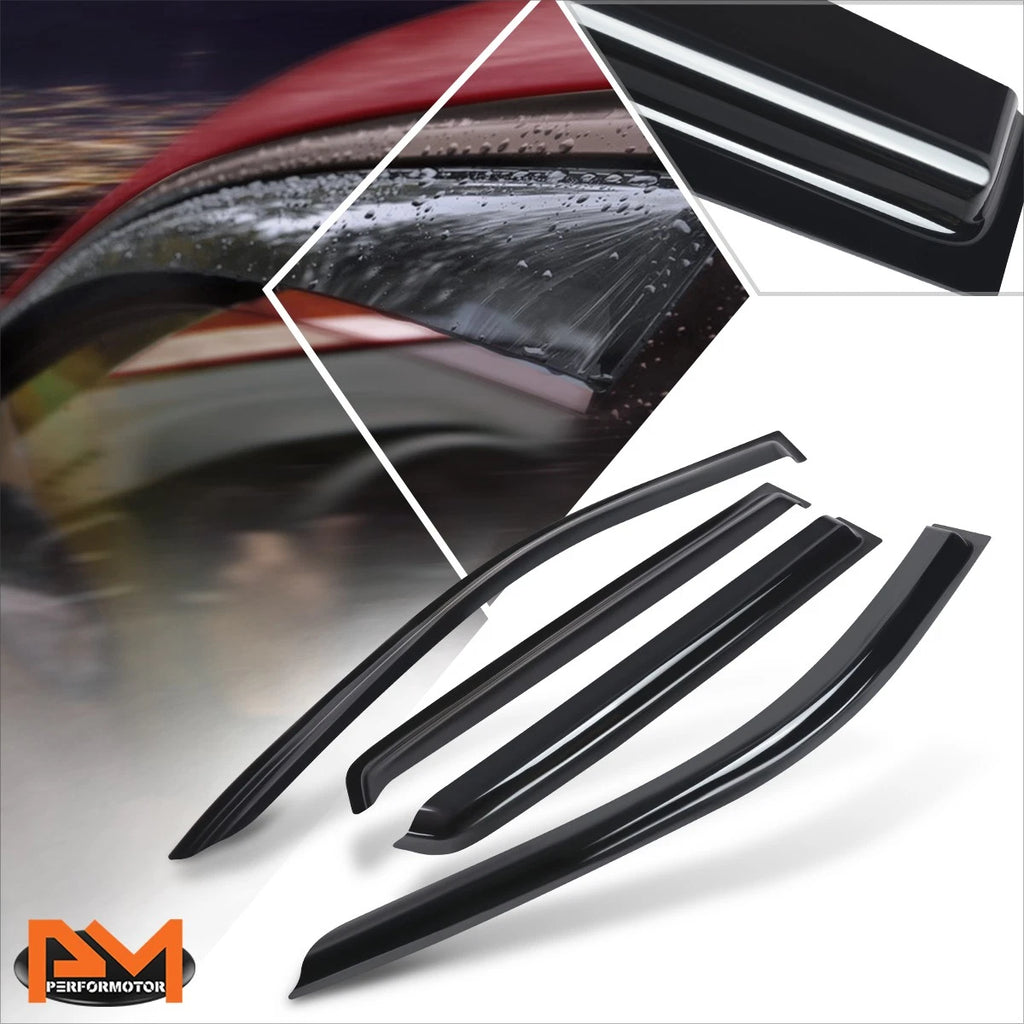 Set of 4 Tape-on Side Window Visors for Ford Ranger Crew Cab (2019–2024)