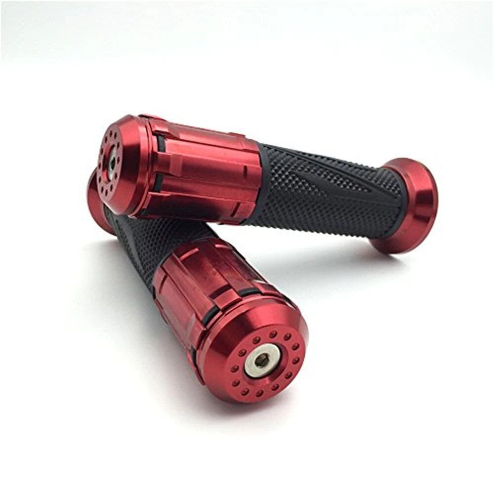 7/8" Red CNC Rubber Handlebar Grips for Yamaha FZR YZF XJR1300 XJ6 V-Max MT-01