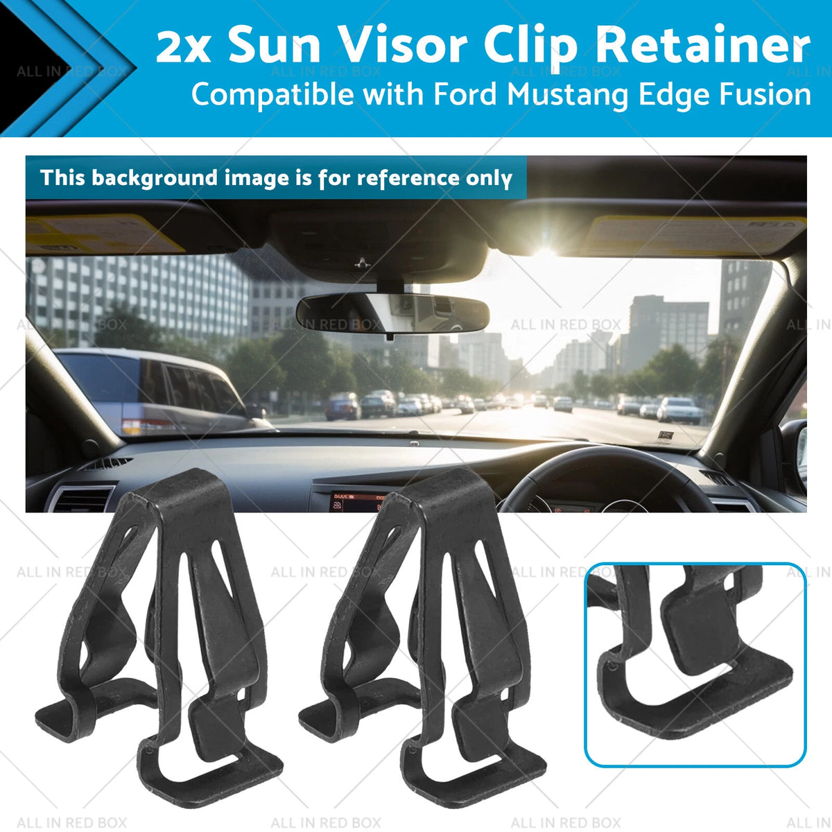 2X Sun Visor Clip Retainer for Ford Mustang Edge Fusion (2015–2020) DS7Z-9904132-A