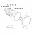 Set of 5 Oil Filters with O-rings for Suzuki (16510-05240, 09280-13004/54001/60005)