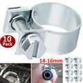 Hose Clamp Set of 2 Heavy Duty Carbon Steel 14mm 16mm for Industrial Use