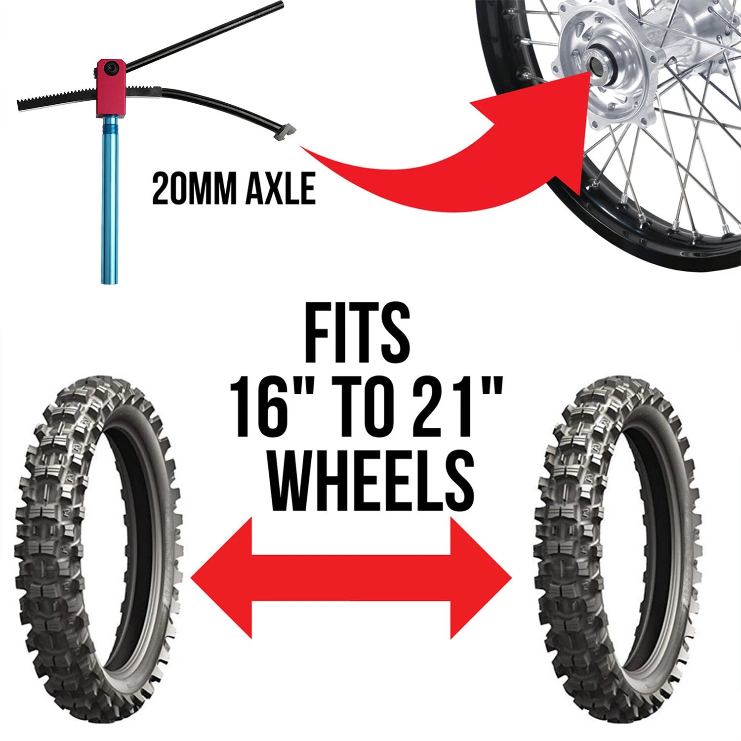 Dirt Bike Tire Changing Tools for Enduro Motocross (16"–21" Wheels)