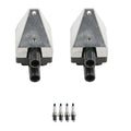 Set of 2 Ignition Coils & 4 Double Platinum Spark Plugs for W202 C220 (1994–2000)