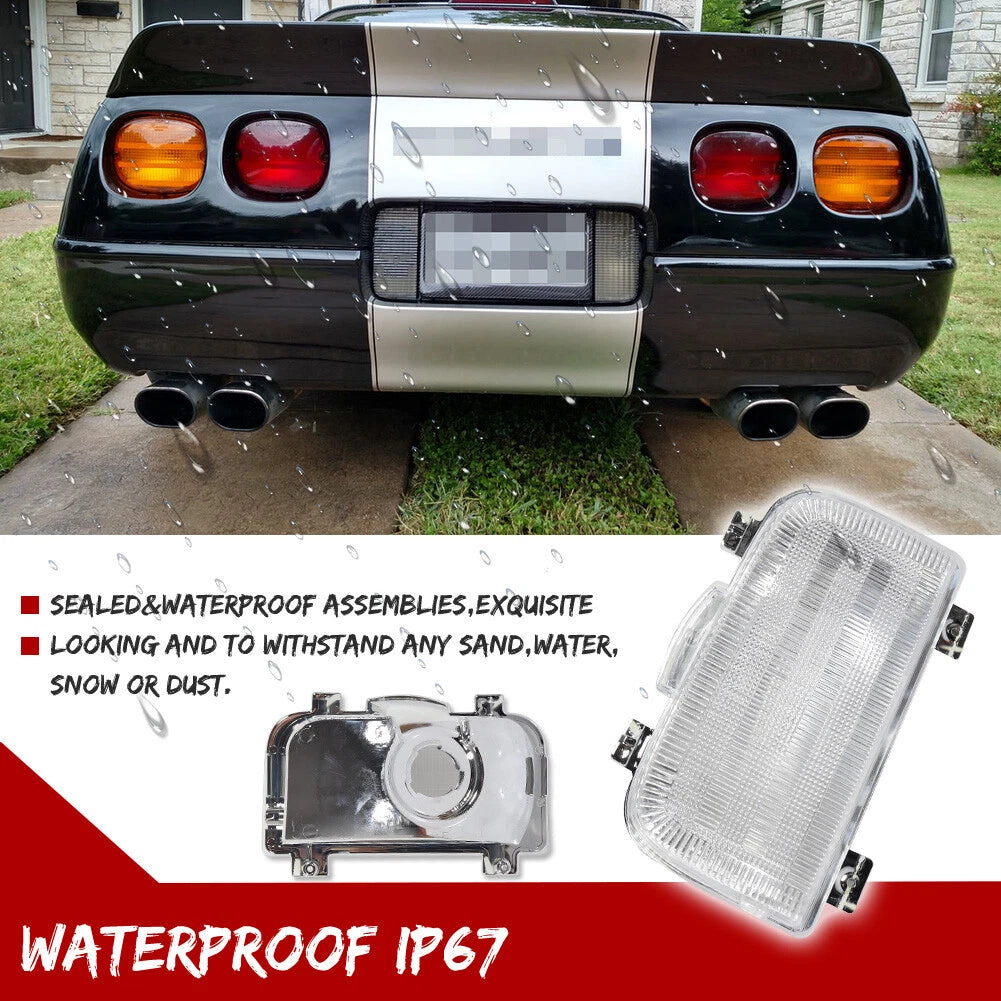 2X Clear Lens Tailgate Reverse Backup Lights for Corvette C4 (1991–1996)