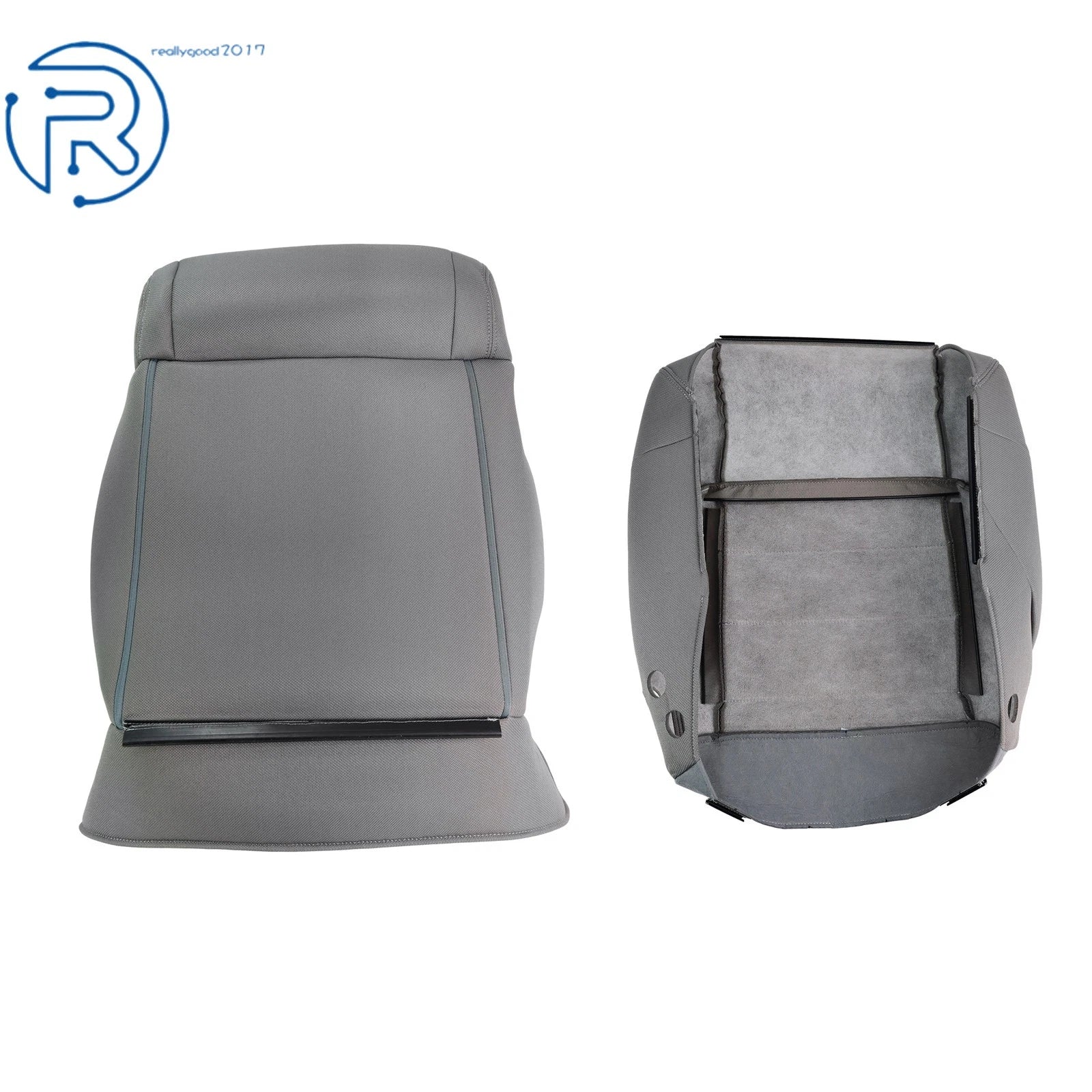 Set of 2 Front Driver Left & Right Seat Covers for Jeep Wrangler (2007-2012) Gray