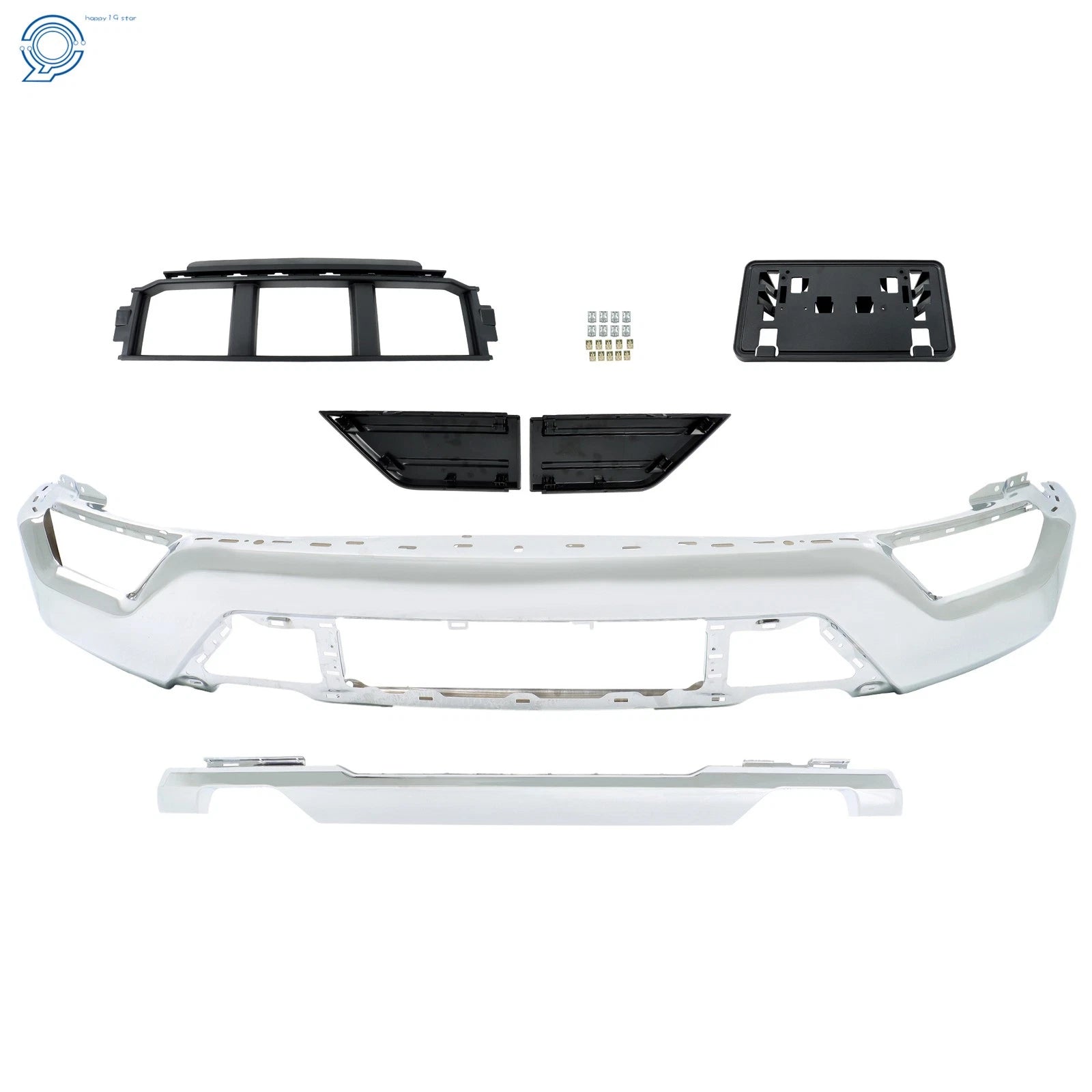 Set of 6 Chrome Front Bumper Face Bars for Ford F150 (2021–2023)