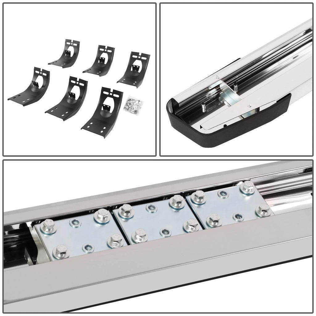 Set of 2 Polished Step Nerf Bars for Dodge Ram 1500/2500/3500 (2009–2022)