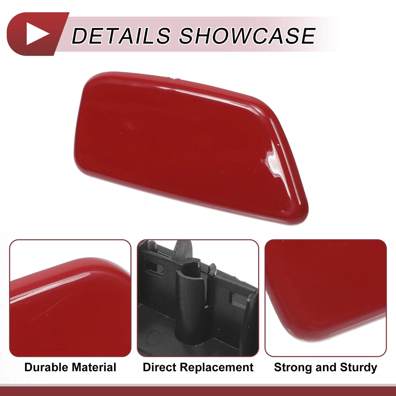 Front Right Washer Nozzle Cover Cap for Subaru Forester (2009–2012) Red