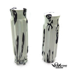 1" White Skull Pirate Handlebar Grips for Harley Honda