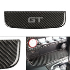 Carbon Fiber Interior Storage Box Trim Cover for Ford Mustang (2015–2019)