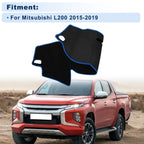 Dash Cover for Mitsubishi L200 (2015–2019) Polyester Black Blue Edge Set