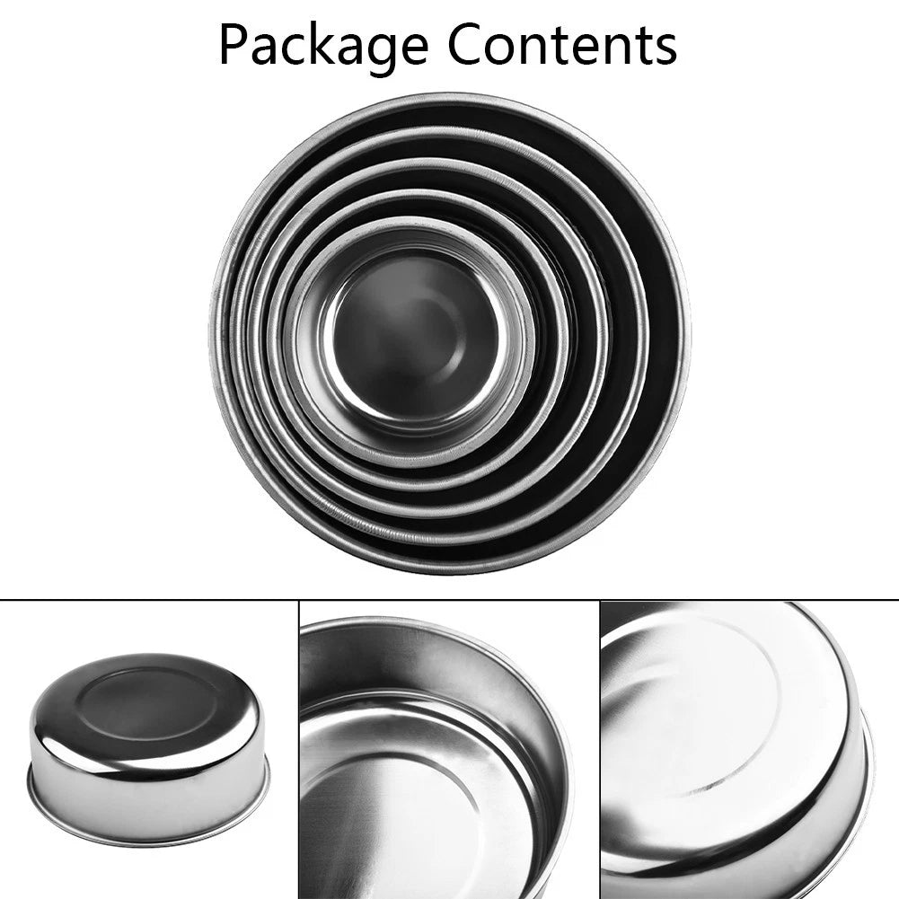 Set of 4 Stainless Steel Mixing Bowls with Lids for Kitchen Use